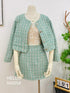 Tweed Co-ord Sets Of Crop Blazer and Mini Skirts
